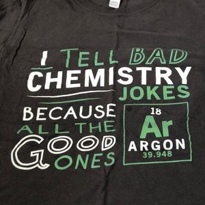 Chemistry Pun T-shirt soft charcoal grey